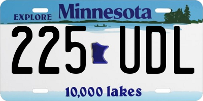 MN license plate 225UDL