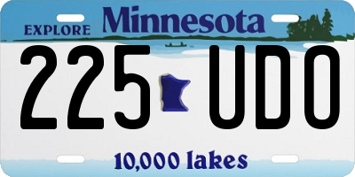 MN license plate 225UDO