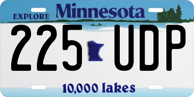 MN license plate 225UDP