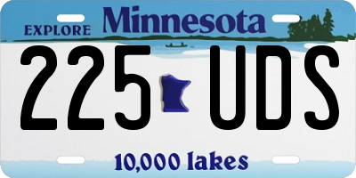 MN license plate 225UDS