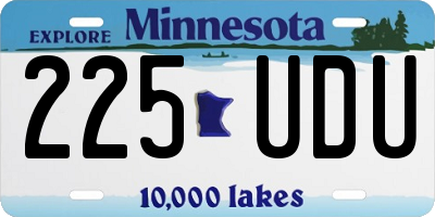 MN license plate 225UDU
