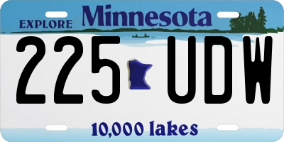 MN license plate 225UDW