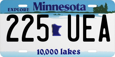 MN license plate 225UEA