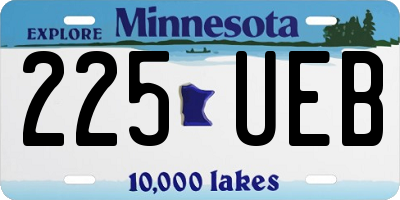 MN license plate 225UEB