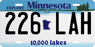 MN license plate 226LAH