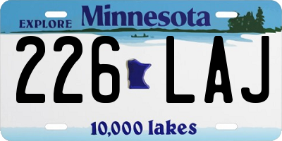 MN license plate 226LAJ