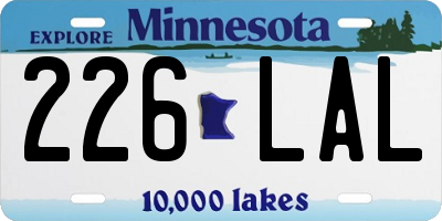 MN license plate 226LAL