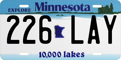 MN license plate 226LAY