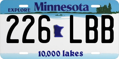 MN license plate 226LBB