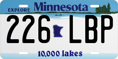 MN license plate 226LBP