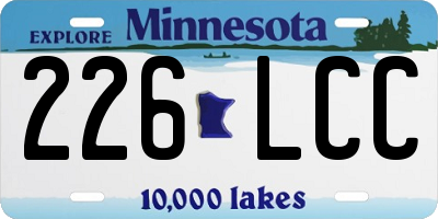 MN license plate 226LCC