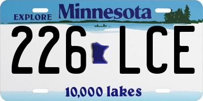 MN license plate 226LCE