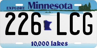 MN license plate 226LCG