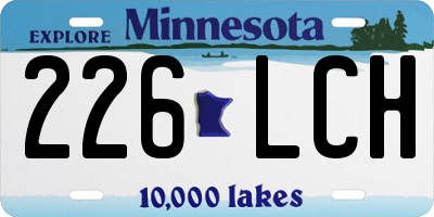 MN license plate 226LCH
