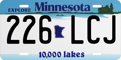 MN license plate 226LCJ