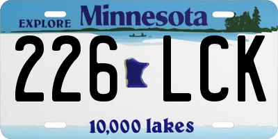 MN license plate 226LCK