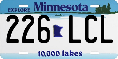 MN license plate 226LCL