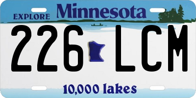 MN license plate 226LCM