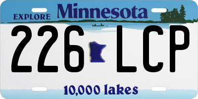 MN license plate 226LCP