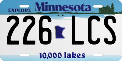 MN license plate 226LCS