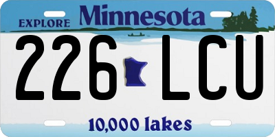 MN license plate 226LCU