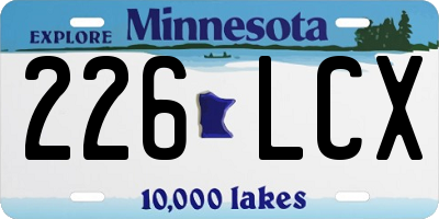 MN license plate 226LCX