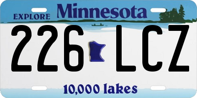 MN license plate 226LCZ