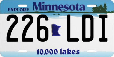MN license plate 226LDI