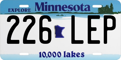 MN license plate 226LEP