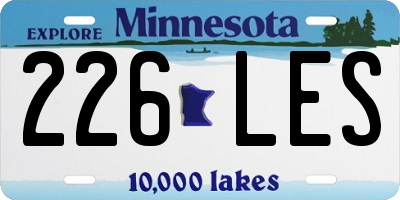 MN license plate 226LES