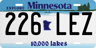 MN license plate 226LEZ