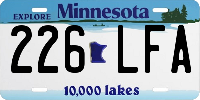 MN license plate 226LFA