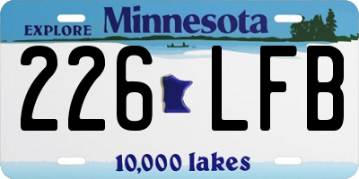 MN license plate 226LFB