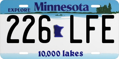 MN license plate 226LFE