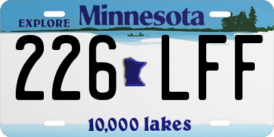 MN license plate 226LFF