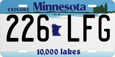 MN license plate 226LFG