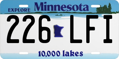 MN license plate 226LFI