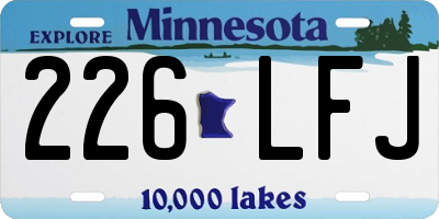 MN license plate 226LFJ