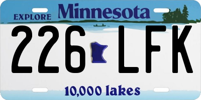 MN license plate 226LFK
