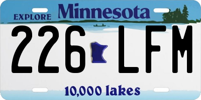 MN license plate 226LFM