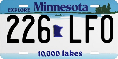 MN license plate 226LFO