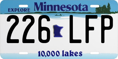 MN license plate 226LFP