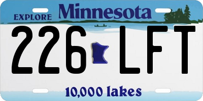 MN license plate 226LFT
