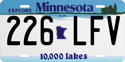MN license plate 226LFV