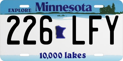 MN license plate 226LFY