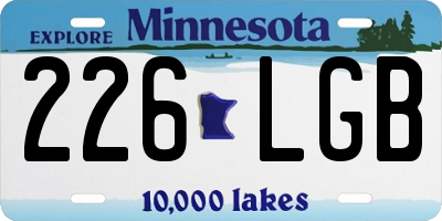 MN license plate 226LGB