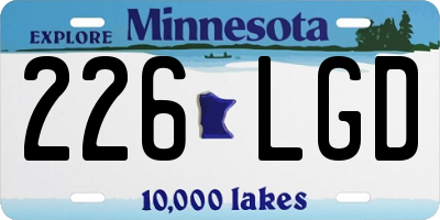 MN license plate 226LGD