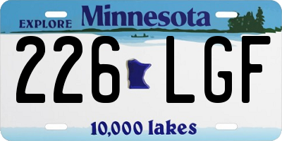 MN license plate 226LGF