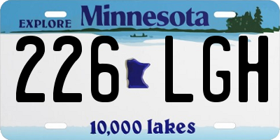 MN license plate 226LGH
