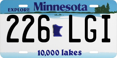 MN license plate 226LGI